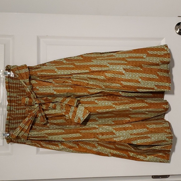 African Print Skirt Size Small Medium Large Rust - Picture 1 of 4